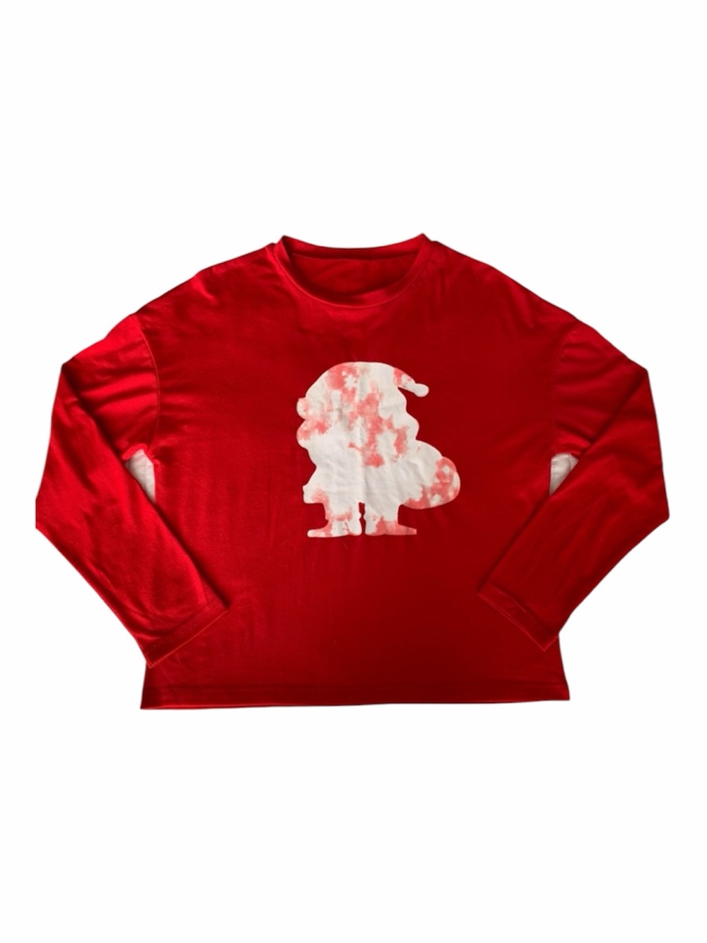 ROMWE Festive Red Santa Bag Pajama Sleep Shirt Top Women's Large 8 - 10 NWOT